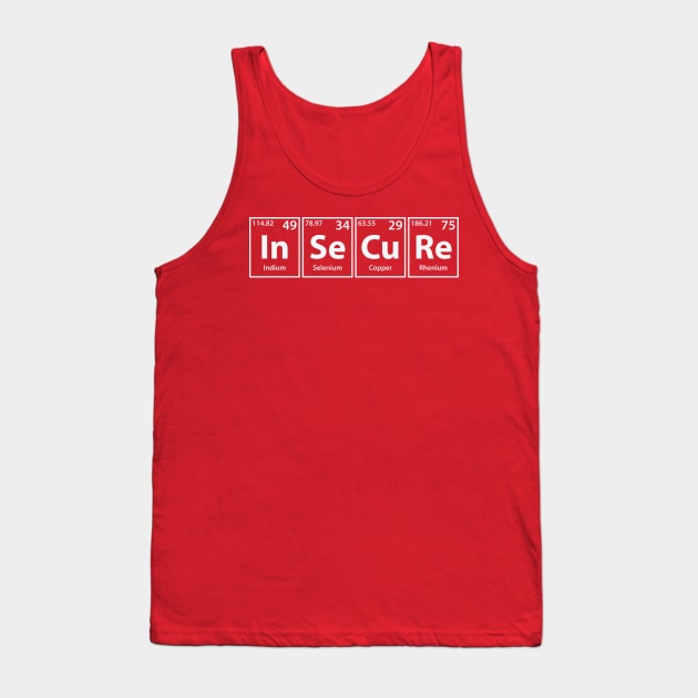 Insecure (In-Se-Cu-Re) Periodic Elements Spelling Tank Top by cerebrands